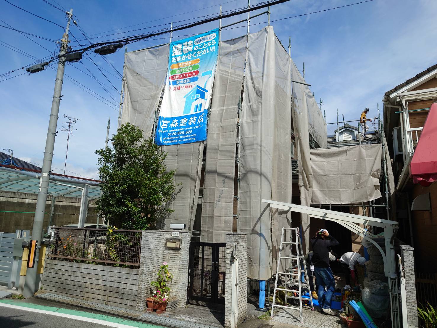 奈良市今市町戸建ての外壁塗装を行いました